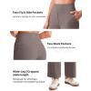 imageG4Free 255275295 Wide Leg Pants for Women 78 Length Yoga Dress Pants High Waist Stretch with Pockets Casual WorkTaupe