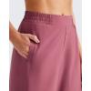 imageG4Free 25quot27quot29quot Lightweight Wide Leg Ankle Pants Women Flowy Side Slit High Waisted Travel Trouser Casual Lounge SummerDark Burgundy