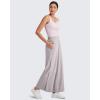 imageG4Free 25quot27quot29quot Lightweight Wide Leg Ankle Pants Women Flowy Side Slit High Waisted Travel Trouser Casual Lounge SummerLight Gray