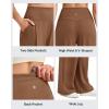imageG4Free Barefeel High Stretch Wide Leg Pants for Women Soft High Waisted Pleated Casual Pants with Pockets 28quot30quot32quotDark Coffee