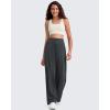 imageG4Free Barefeel High Stretch Wide Leg Pants for Women Soft High Waisted Pleated Casual Pants with Pockets 28quot30quot32quotDark Gray