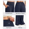 imageG4Free Barefeel High Stretch Wide Leg Pants for Women Soft High Waisted Pleated Casual Pants with Pockets 28quot30quot32quotDark Navy