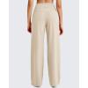 imageG4Free Barefeel High Stretch Wide Leg Pants for Women Soft High Waisted Pleated Casual Pants with Pockets 28quot30quot32quotLight Khaki