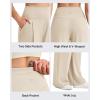 imageG4Free Barefeel High Stretch Wide Leg Pants for Women Soft High Waisted Pleated Casual Pants with Pockets 28quot30quot32quotLight Khaki
