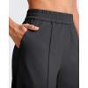 imageG4Free Lightweight Flowy Wide Leg Pants Woman Elastic Waist Front Seam Loose Trousers Summer 27quot29quot31quotBlack