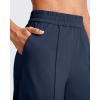 imageG4Free Lightweight Flowy Wide Leg Pants Woman Elastic Waist Front Seam Loose Trousers Summer 27quot29quot31quotDark Blue