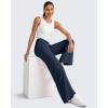 imageG4Free Lightweight Flowy Wide Leg Pants Woman Elastic Waist Front Seam Loose Trousers Summer 27quot29quot31quotDark Blue