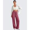 imageG4Free Lightweight Flowy Wide Leg Pants Woman Elastic Waist Front Seam Loose Trousers Summer 27quot29quot31quotWine