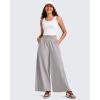 imageG4Free Lightweight Wide Leg Ankle Pants for Women High Waisted Yoga Trouser with Pockets Loose Fit PetiteRegualrTallGrey