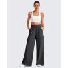 imageG4Free Lightweight Wide Leg Cargo Pants Women High Waisted Lounge Pants with 4 Pockets for Casual Travel Summer FallBlack