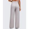 imageG4Free Lightweight Wide Leg Pants Women Trendy Flowy High Waisted Front Pleat Travel Pant Casual Lounge TrousersChrim Gray