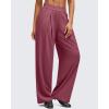imageG4Free Lightweight Wide Leg Pants Women Trendy Flowy High Waisted Front Pleat Travel Pant Casual Lounge TrousersWine