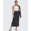 imageG4Free Smoofit Maxi Skirt for Women Modal Soft Drawstring Summer Casual Long Skirts Side Slits Lounge with 2 PocketsBlack