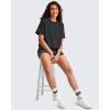 imageG4Free Smoofit Modal Soft Boxy Tee Shirts for Women Short Sleeve Drop Shoulder Crew Neck Basic Tops Casual LoungeBlack