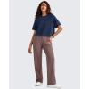 imageG4Free Smoofit Modal Soft Boxy Tee Shirts for Women Short Sleeve Drop Shoulder Crew Neck Basic Tops Casual LoungeDark Navy