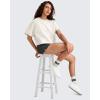 imageG4Free Smoofit Modal Soft Boxy Tee Shirts for Women Short Sleeve Drop Shoulder Crew Neck Basic Tops Casual LoungeIvory