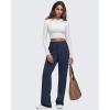 imageG4Free Smoofit Modal Soft Wide Leg Sweatpants for Women High Waisted Casual Lounge Travel Pants with PocketsDark Blue