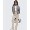 imageG4Free Smoofit Modal Soft Wide Leg Sweatpants for Women High Waisted Casual Lounge Travel Pants with PocketsLight Khaki