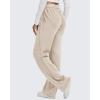 imageG4Free Smoofit Modal Soft Wide Leg Sweatpants for Women High Waisted Casual Lounge Travel Pants with PocketsLight Khaki