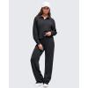 imageG4Free Smoofit Modal Soft Women Wide Leg Sweatpants High Waisted Side Slit Casual Pants with Pockets PetiteRegularTallBlack