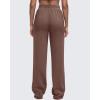 imageG4Free Smoofit Modal Soft Women Wide Leg Sweatpants High Waisted Side Slit Casual Pants with Pockets PetiteRegularTallCoffee Brown