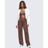 imageG4Free Smoofit Modal Soft Women Wide Leg Sweatpants High Waisted Side Slit Casual Pants with Pockets PetiteRegularTallCoffee Brown