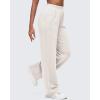 imageG4Free Smoofit Modal Soft Women Wide Leg Sweatpants High Waisted Side Slit Casual Pants with Pockets PetiteRegularTallIvory