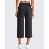 imageG4Free Smoofit Modal Soft Womens Wide Leg Capri Pants High Waist Casual Lounge Cropped Sweatpants with PocketsBlack