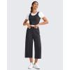 imageG4Free Smoofit Modal Soft Womens Wide Leg Capri Pants High Waist Casual Lounge Cropped Sweatpants with PocketsBlack