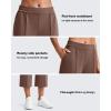 imageG4Free Smoofit Modal Soft Womens Wide Leg Capri Pants High Waist Casual Lounge Cropped Sweatpants with PocketsDark Coffee