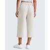 imageG4Free Smoofit Modal Soft Womens Wide Leg Capri Pants High Waist Casual Lounge Cropped Sweatpants with PocketsIvory