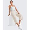 imageG4Free Smoofit Modal Soft Womens Wide Leg Capri Pants High Waist Casual Lounge Cropped Sweatpants with PocketsLight Khaki