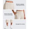 imageG4Free Smoofit Modal Soft Womens Wide Leg Capri Pants High Waist Casual Lounge Cropped Sweatpants with PocketsLight Khaki