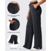 imageG4Free Smoofit Modal Soft Womens Wide Leg Sweatpants High Waisted Drawstring Side Slit Casual Lounge Pants with PocketsBlack