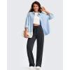 imageG4Free Smoofit Modal Soft Womens Wide Leg Sweatpants High Waisted Drawstring Side Slit Casual Lounge Pants with PocketsBlack
