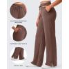imageG4Free Smoofit Modal Soft Womens Wide Leg Sweatpants High Waisted Drawstring Side Slit Casual Lounge Pants with PocketsCoffee Brown