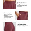 imageG4Free Smoofit Women Modal Soft Wide Leg Sweatpants Drawstring Casual Lounge Dress Pants with Pockets ShortPetiteRegularDark Burgundy