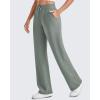 imageG4Free Smoofit Women Modal Soft Wide Leg Sweatpants Drawstring Casual Lounge Dress Pants with Pockets ShortPetiteRegularGrey Sage
