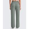 imageG4Free Smoofit Women Modal Soft Wide Leg Sweatpants Drawstring Casual Lounge Dress Pants with Pockets ShortPetiteRegularGrey Sage