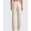 imageG4Free Smoofit Women Modal Soft Wide Leg Sweatpants Drawstring Casual Lounge Dress Pants with Pockets ShortPetiteRegularLight Khaki