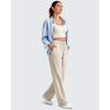 imageG4Free Smoofit Women Modal Soft Wide Leg Sweatpants Drawstring Casual Lounge Dress Pants with Pockets ShortPetiteRegularLight Khaki