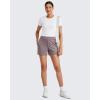 imageG4Free Womens 4 Athletic Shorts Elastic High Waisted Workout Running Shorts Summer Casual Shorts with PocketsTaupe