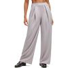 imageG4Free Lightweight Wide Leg Pants Women Trendy Flowy High Waisted Front Pleat Travel Pant Casual Lounge TrousersChrim Gray