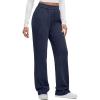 imageG4Free Smoofit Modal Soft Wide Leg Sweatpants for Women High Waisted Casual Lounge Travel Pants with PocketsDark Blue