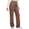 imageG4Free Smoofit Modal Soft Wide Leg Sweatpants for Women High Waisted Casual Lounge Travel Pants with PocketsDark Coffee