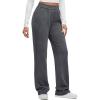 imageG4Free Smoofit Modal Soft Wide Leg Sweatpants for Women High Waisted Casual Lounge Travel Pants with PocketsDark Grey