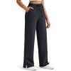 imageG4Free Smoofit Modal Soft Womens Wide Leg Sweatpants High Waisted Drawstring Side Slit Casual Lounge Pants with PocketsBlack