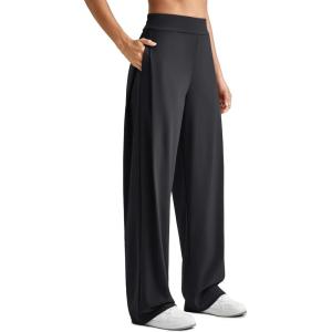 imageG4Free ShiftReady Wide Leg Business Casual Pants for Women High Waisted Loose Lounge Pant for Casual Work Dressy 27quot29quot31quotBlack