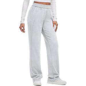 imageG4Free Smoofit Modal Soft Wide Leg Sweatpants for Women High Waisted Casual Lounge Travel Pants with PocketsLight Grey
