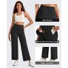imageG4Free Barefeel Wide Leg Yoga Pants for Women High Waist Soft Comfy Ankle Length Casual Pants with Pockets 25quot27quot29quotBlack
